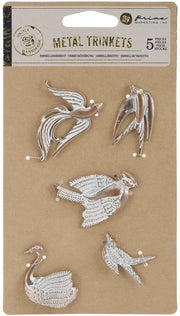PRIMA - Metal Trinkets Birds 5pc